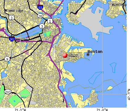 boston zip code map