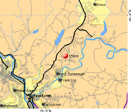 Johnstown, PA (15909) map
