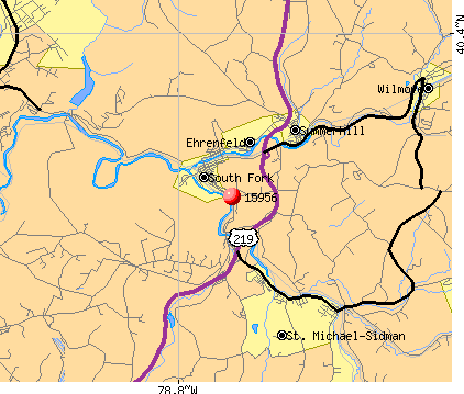 St. Michael-Sidman, PA (15956) map