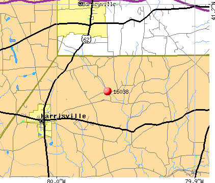 Barkeyville, PA (16038) map