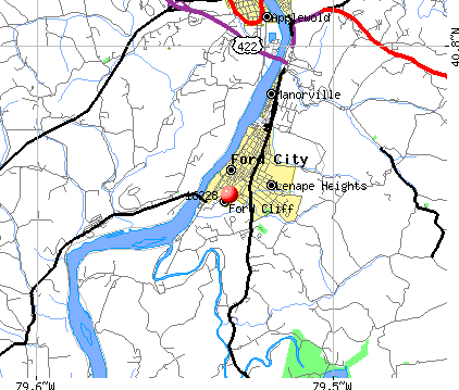 Ford Cliff, PA (16228) map