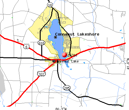 Conneaut Lakeshore, PA (16316) map