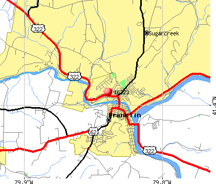 Franklin, PA (16323) map