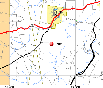 Polk, PA (16342) map