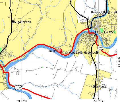 Sugarcreek, PA (16343) map