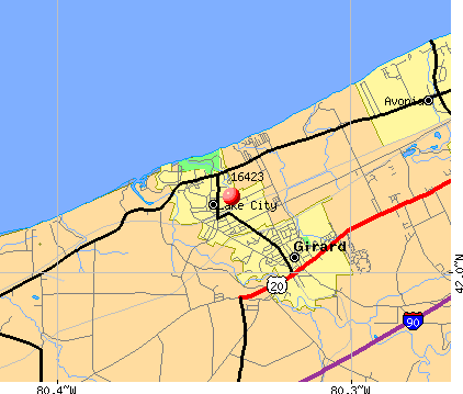 Lake City, PA (16423) map