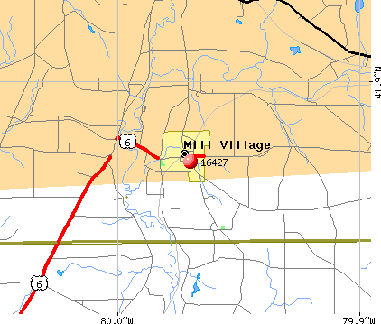 Mill Village, PA (16427) map