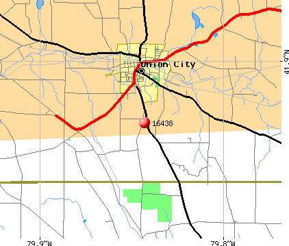 Union City, PA (16438) map