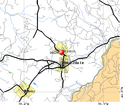 Brisbin, PA (16620) map