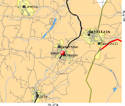Cresson, PA (16630) map
