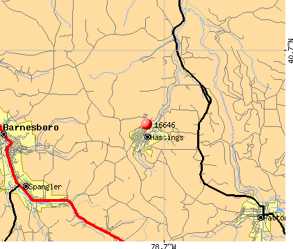Hastings, PA (16646) map