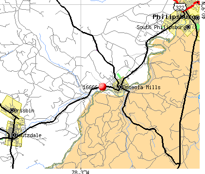 Osceola Mills, PA (16666) map