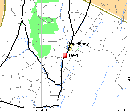 Woodbury, PA (16695) map