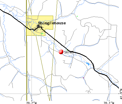 Shinglehouse, PA (16748) map
