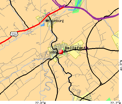 Zion, PA (16823) map