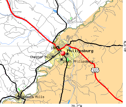 Philipsburg, PA (16866) map