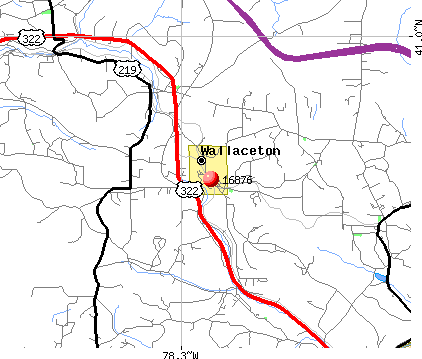 Wallaceton, PA (16876) map