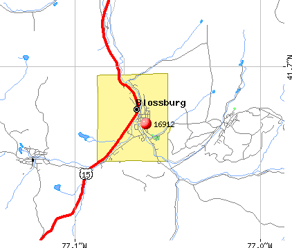 Blossburg, PA (16912) map