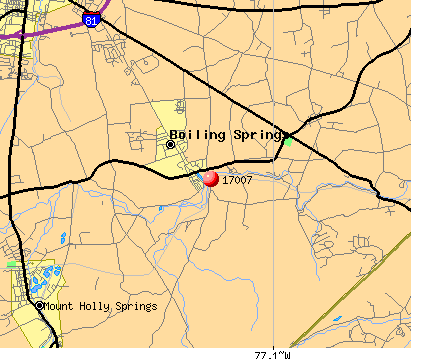 Boiling Springs, PA (17007) map