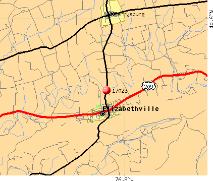Elizabethville, PA (17023) map