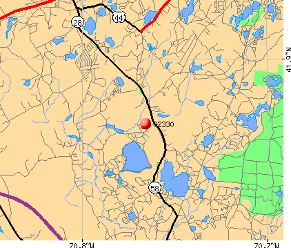 Carver, MA (02330) map