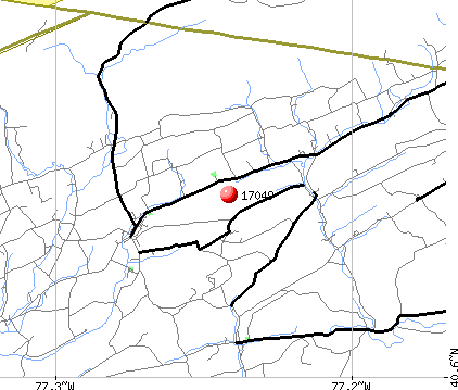 McAlisterville, PA (17049) map