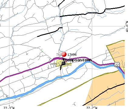 Thompsontown, PA (17094) map