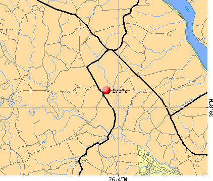 Susquehanna Trails, PA (17302) map