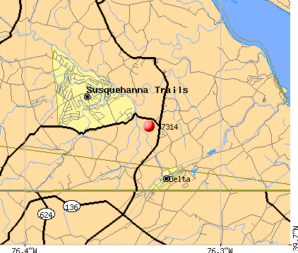Delta, PA (17314) map