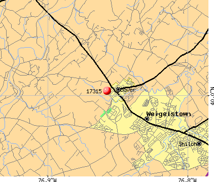 Dover, PA (17315) map