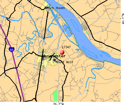 Mount Wolf, PA (17347) map