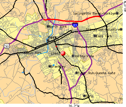 York Zip Code Map