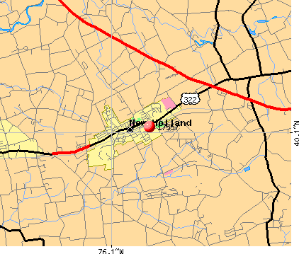 New Holland, PA (17557) map