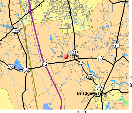 West Bridgewater, MA (02379) map