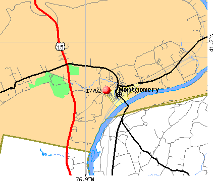 Montgomery, PA (17752) map