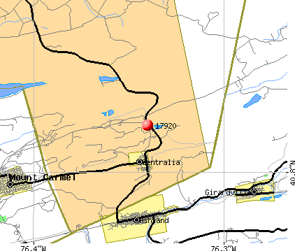 Aristes, PA (17920) map