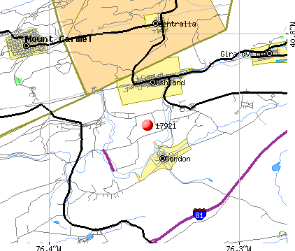 Ashland, PA (17921) map