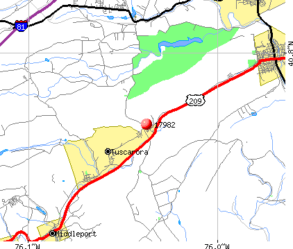 Tuscarora, PA (17982) map