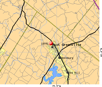 East Greenville, PA (18041) map