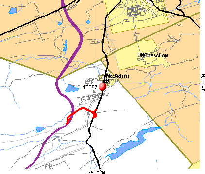 McAdoo, PA (18237) map
