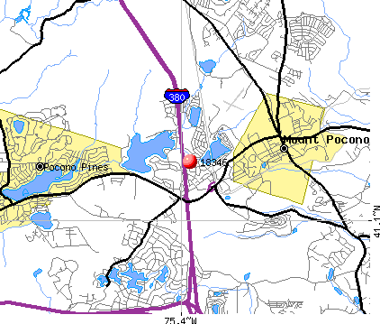Mount Pocono, PA (18346) map