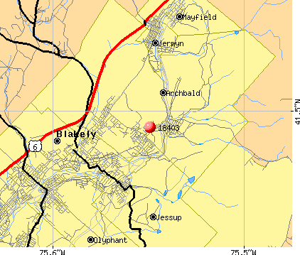 Archbald, PA (18403) map