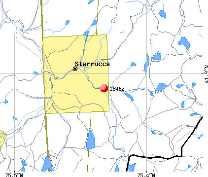 Starrucca, PA (18462) map
