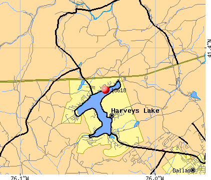 Harveys Lake, PA (18618) map