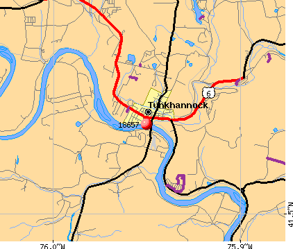 Tunkhannock, PA (18657) map