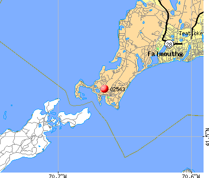 Woods Hole, MA (02543) map