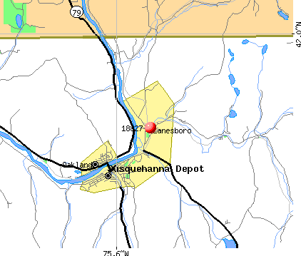 Lanesboro, PA (18827) map