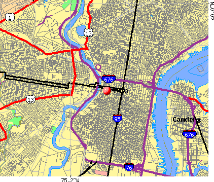 Philadelphia Area Zip Codes Map