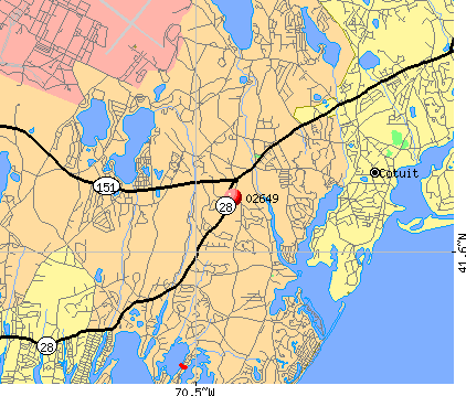 Popponesset, MA (02649) map