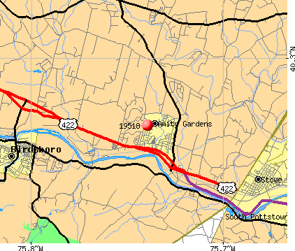 Amity Gardens, PA (19518) map